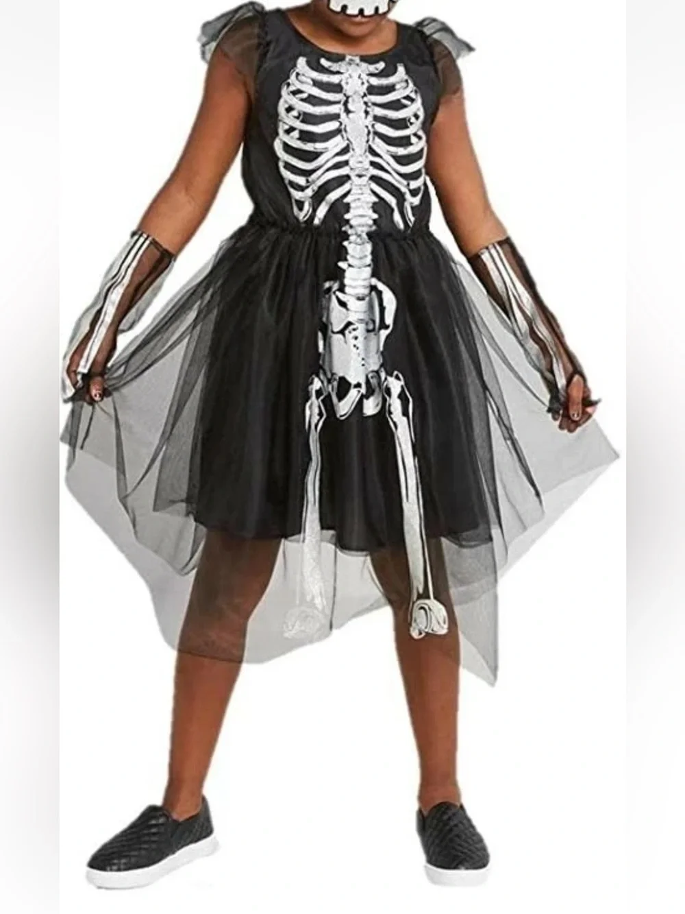 HYDE & EEK Black Skeleton Halloween costume Tulle Dress size small